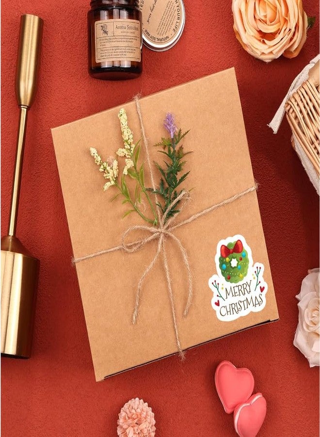 D2C Merry Christmas Gift Wrap Stickers - 4 Festive Designs, Self-Adhesive, Peel & Stick Labels for Wrapping, Cards, Secret Santa, 1.5 x 1.3 inch Pack of 80 - Image 4